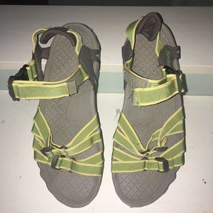 Teva Tirra Green/Yellow Sandals, Size 9